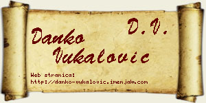 Danko Vukalović vizit kartica